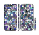 The Mosaic Purple and Green Vivid Tiles V4 Sectioned Skin Series for the Apple iPhone 6/6s Plus