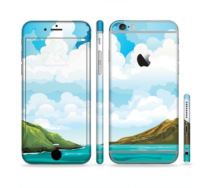The Mountain & Water Art Color Scene Sectioned Skin Series for the Apple iPhone 6/6s Plus