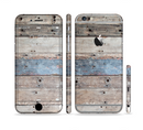 The Multicolored Tinted Wooden Planks Sectioned Skin Series for the Apple iPhone 6/6s