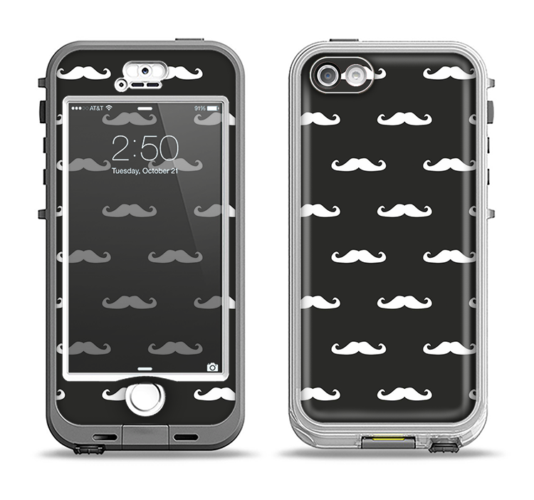 The Mustache Galore Apple iPhone 5-5s LifeProof Nuud Case Skin Set