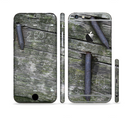 The Nailed Mossy Wooden Planks Sectioned Skin Series for the Apple iPhone 6/6s Plus
