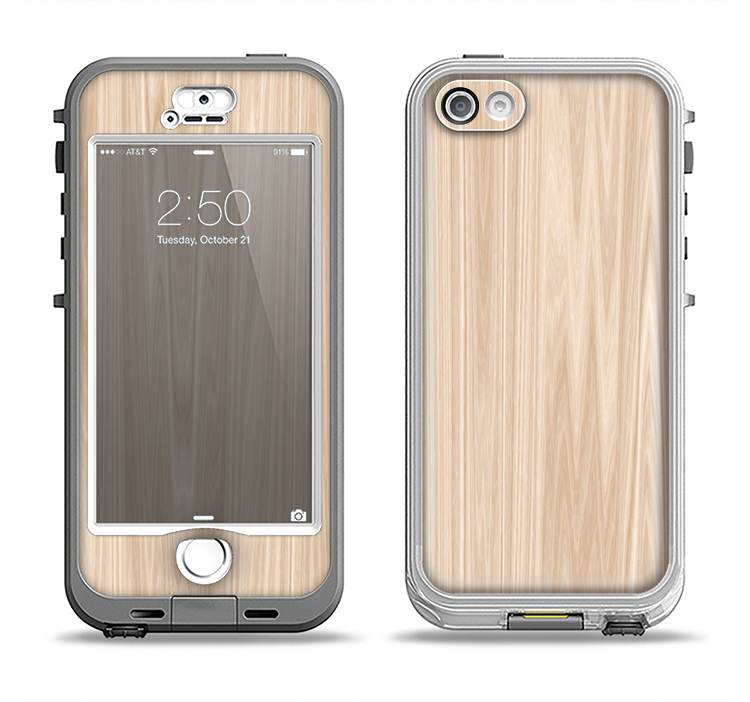 The Natural WoodGrain Apple iPhone 5-5s LifeProof Nuud Case Skin Set