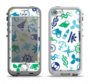 The Nautical Vector Shapes Apple iPhone 5-5s LifeProof Nuud Case Skin Set
