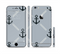 The Navy & Gray Vintage Solid Color Anchor Linked Sectioned Skin Series for the Apple iPhone 6/6s
