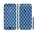 The Navy & White Seamless Morocan Pattern Sectioned Skin Series for the Apple iPhone 6/6s Plus