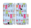 The Neon Clothes Line Pattern Sectioned Skin Series for the Apple iPhone 6/6s
