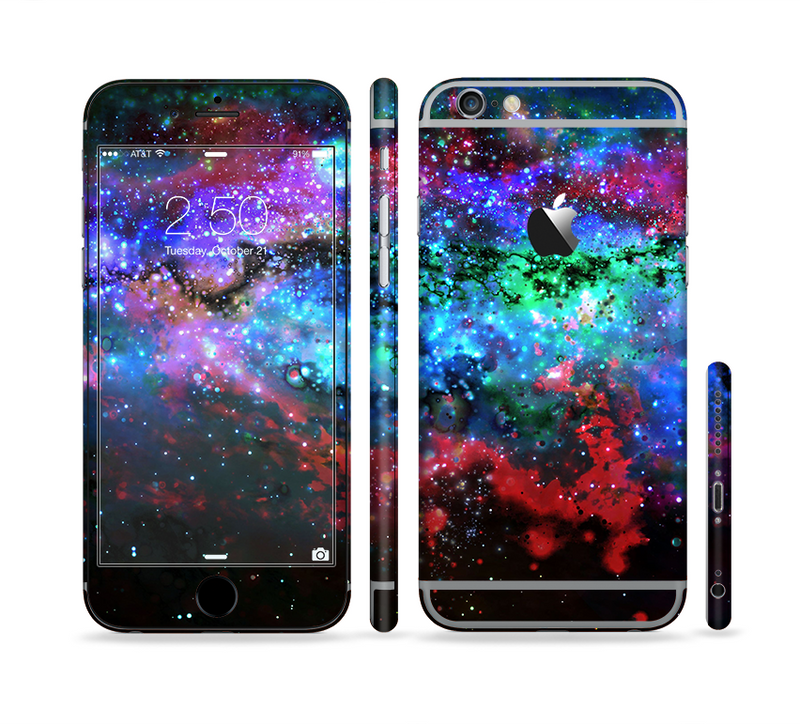 The Neon Colored Paint Universe Sectioned Skin Series for the Apple iPhone 6/6s Plus