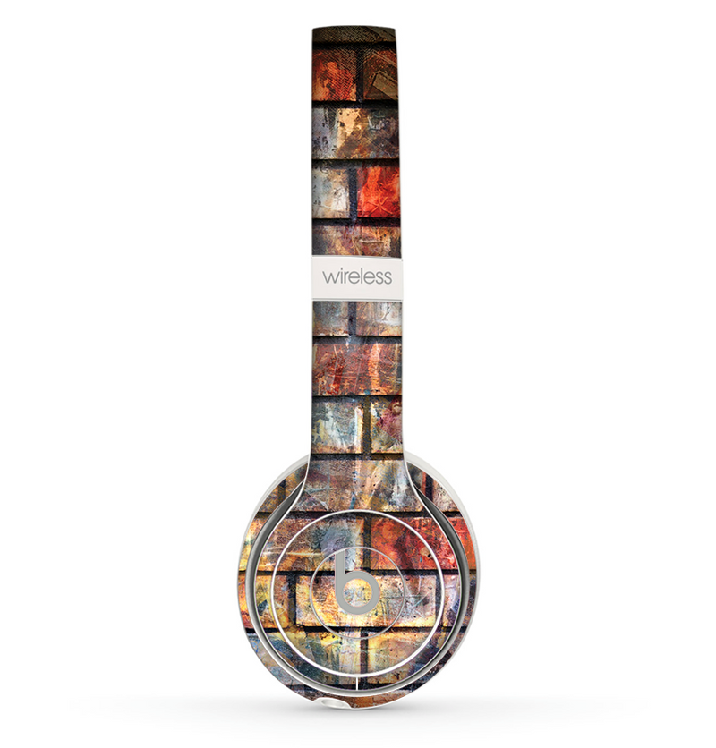 The Neon Graffiti Brick Wall Skin Set for the Beats by Dre Solo 2 Wireless Headphones