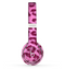 The Neon Pink Cheetah Animal Print Skin Set for the Beats by Dre Solo 2 Wireless Headphones