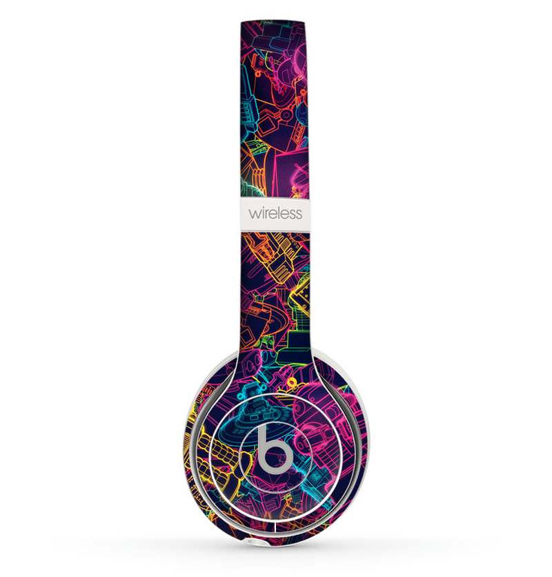 The Neon Robots Skin Set for the Beats by Dre Solo 2 Wireless Headphones