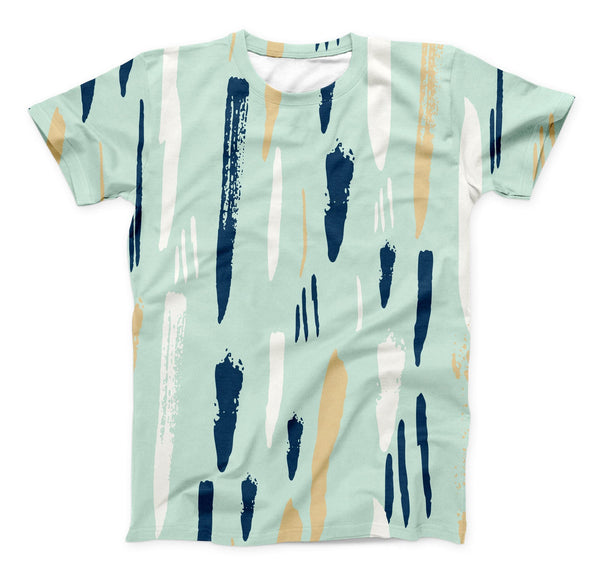 The Neutral Brush Strokes ink-Fuzed Unisex All Over Full-Printed Fitted Tee Shirt