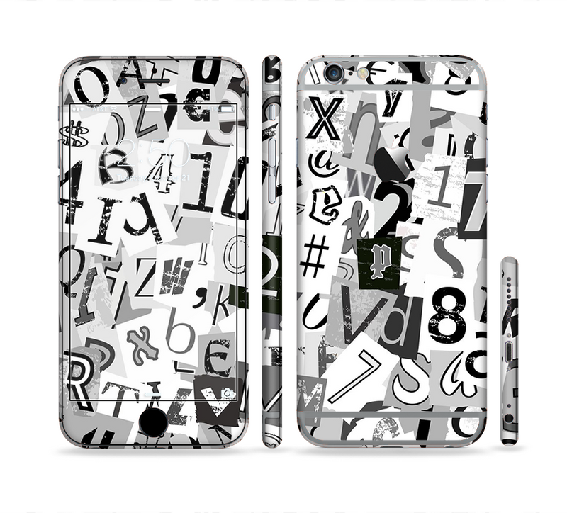 The Newspaper Letter Collage Sectioned Skin Series for the Apple iPhone 6/6s