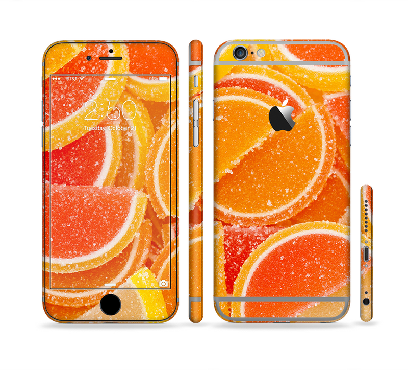 The Orange Candy Slices Sectioned Skin Series for the Apple iPhone 6/6s