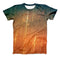 The Orange Scratched Surface with Gold Beams ink-Fuzed Unisex All Over Full-Printed Fitted Tee Shirt