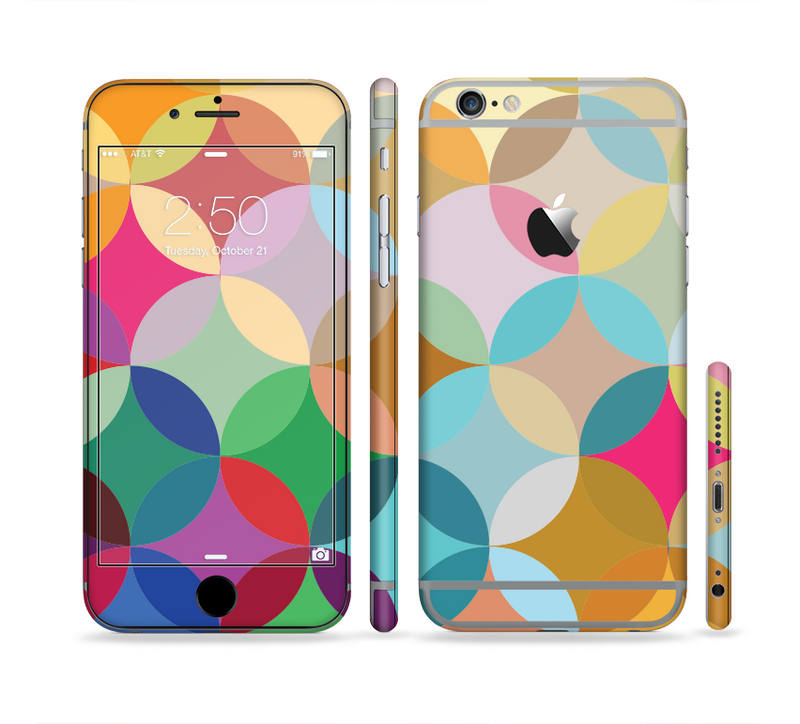 The Overlaping Colorful Connect Circles Sectioned Skin Series for the Apple iPhone 6/6s