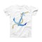 The Painted Blue Summer Anchor ink-Fuzed Front Spot Graphic Unisex Soft-Fitted Tee Shirt