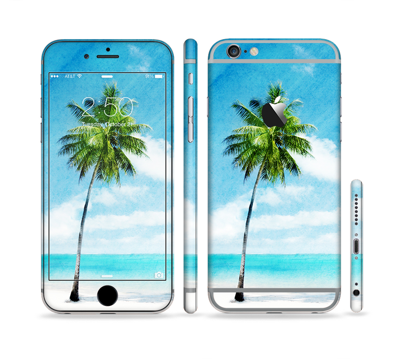 The Paradise Beach Palm Tree Sectioned Skin Series for the Apple iPhone 6/6s