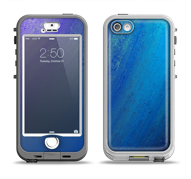 The Pastel Blue Surface Apple iPhone 5-5s LifeProof Nuud Case Skin Set