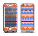 The Pink-Blue & Coral Tribal Ethic Geometric Pattern Apple iPhone 5-5s LifeProof Nuud Case Skin Set