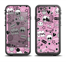 The Pink & Black Love Skulls Pattern V3 Apple iPhone 6/6s LifeProof Fre Case Skin Set