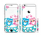 The Pink & Blue Vector Love Birds Sectioned Skin Series for the Apple iPhone 6/6s Plus