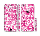 The Pink Collage Breast Cancer Awareness Sectioned Skin Series for the Apple iPhone 6/6s