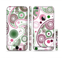 The Pink & Green Floral Paisley Sectioned Skin Series for the Apple iPhone 6/6s Plus
