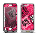 The Pink Patched Animal Print Apple iPhone 5-5s LifeProof Nuud Case Skin Set