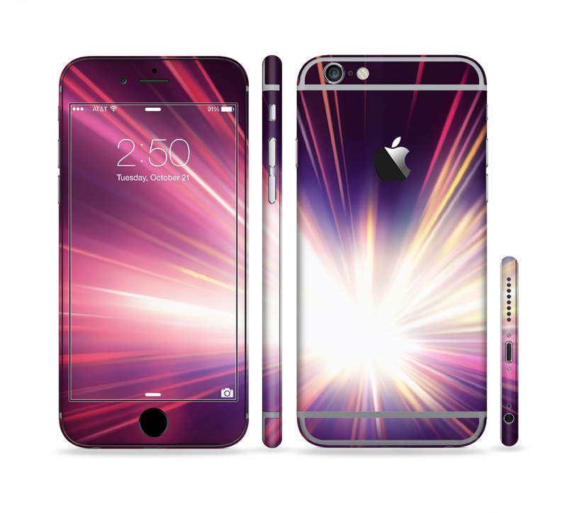 The Pink Rays of Light Sectioned Skin Series for the Apple iPhone 6/6s Plus