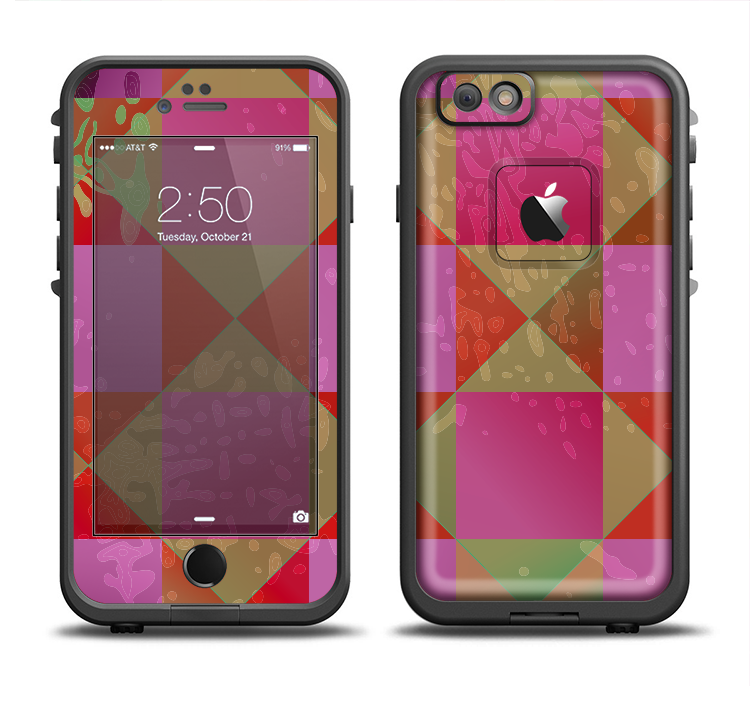 The Pink, Red and Green Drop-Shapes Apple iPhone 6/6s LifeProof Fre Case Skin Set
