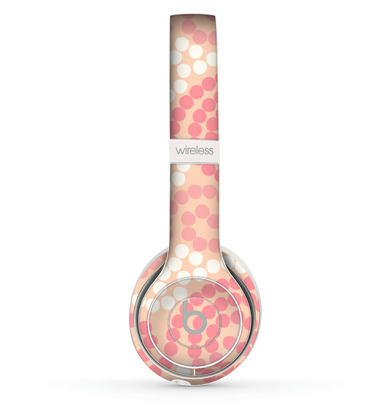 The Pink Spiral Polka Dots Skin Set for the Beats by Dre Solo 2 Wireless Headphones