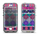 The Pink & Teal Modern Colored Aztec Pattern Apple iPhone 5-5s LifeProof Nuud Case Skin Set
