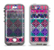 The Pink & Teal Modern Colored Aztec Pattern Apple iPhone 5-5s LifeProof Nuud Case Skin Set
