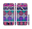 The Pink & Teal Modern Colored Aztec Pattern Sectioned Skin Series for the Apple iPhone 6/6s Plus