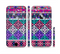 The Pink & Teal Modern Colored Aztec Pattern Sectioned Skin Series for the Apple iPhone 6/6s Plus