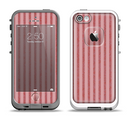 The Pink Vintage Stripe Pattern v7 Apple iPhone 5-5s LifeProof Fre Case Skin Set