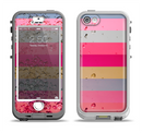The Pink Water Stripes Apple iPhone 5-5s LifeProof Nuud Case Skin Set