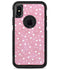 The Pink Watercolor Surface with White Polka Dots - iPhone X OtterBox Case & Skin Kits
