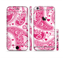 The Pink & White Paisley Pattern V421 Sectioned Skin Series for the Apple iPhone 6/6s Plus