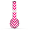 The Pink & White Sharp Chevron Pattern Skin Set for the Beats by Dre Solo 2 Wireless Headphones