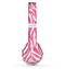 The Pink & White Vector Zebra Print Skin Set for the Beats by Dre Solo 2 Wireless Headphones