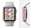 The Pink and Black Vector Floral Pattern Full-Body Skin Set for the Apple Watch
