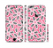 The Pink and Black Vector Floral Pattern Sectioned Skin Series for the Apple iPhone 6/6s