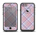 The Pink and Blue Layered Plaid Pattern V4 Apple iPhone 6/6s LifeProof Fre Case Skin Set