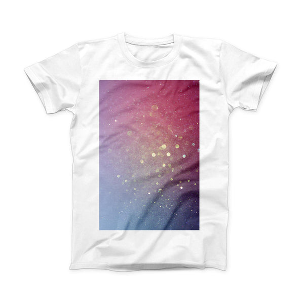 The Pink and Blue Shimmering Orbs of Light ink-Fuzed Front Spot Graphic Unisex Soft-Fitted Tee Shirt