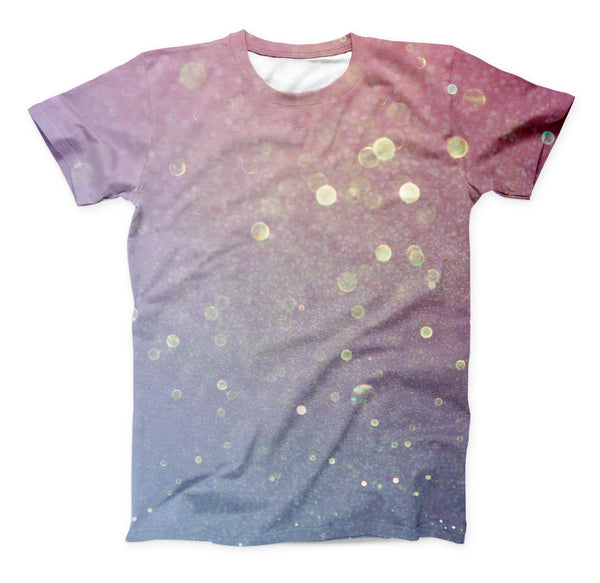The Pink and Blue Shimmering Orbs of Light ink-Fuzed Unisex All Over Full-Printed Fitted Tee Shirt
