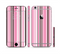 The Pink and Brown Fashion Stripes Sectioned Skin Series for the Apple iPhone 6/6s