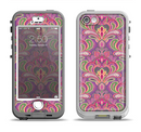 The Pink and Green Paisley Seamless Pattern Apple iPhone 5-5s LifeProof Nuud Case Skin Set