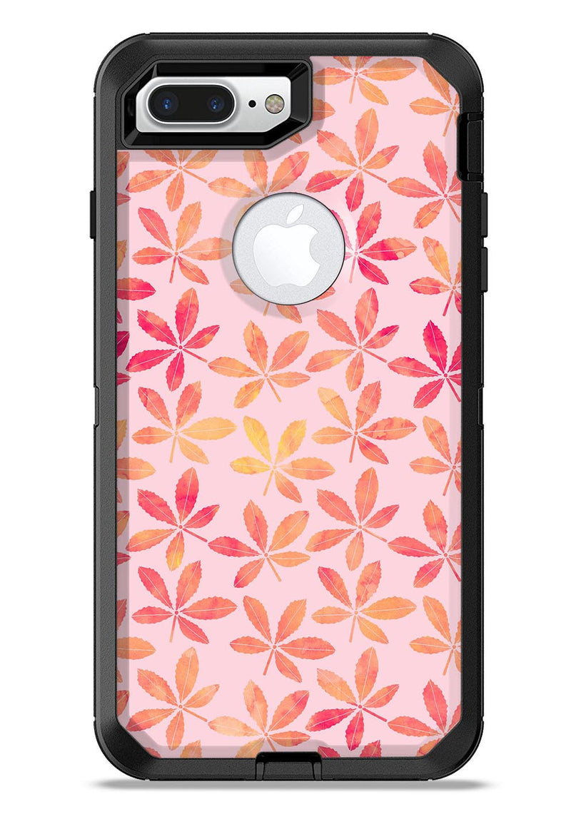 The Pink and Orange Watercolor Clovers - iPhone 7 or 7 Plus Commuter Case Skin Kit