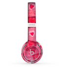 The Pink and Red Hearts in Blocks Skin Set for the Beats by Dre Solo 2 Wireless Headphones